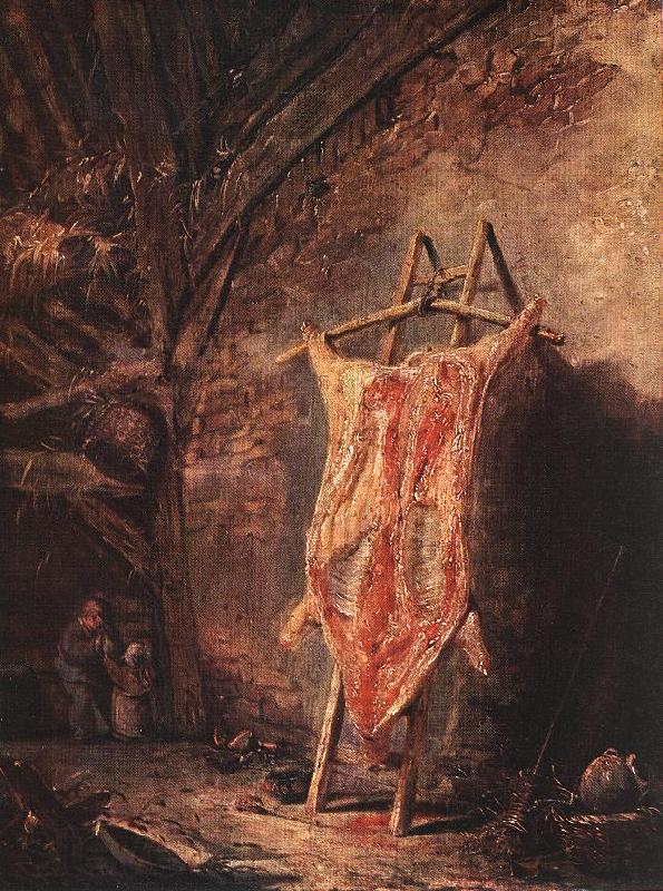 OSTADE, Isaack van The Cut Pig ft France oil painting art